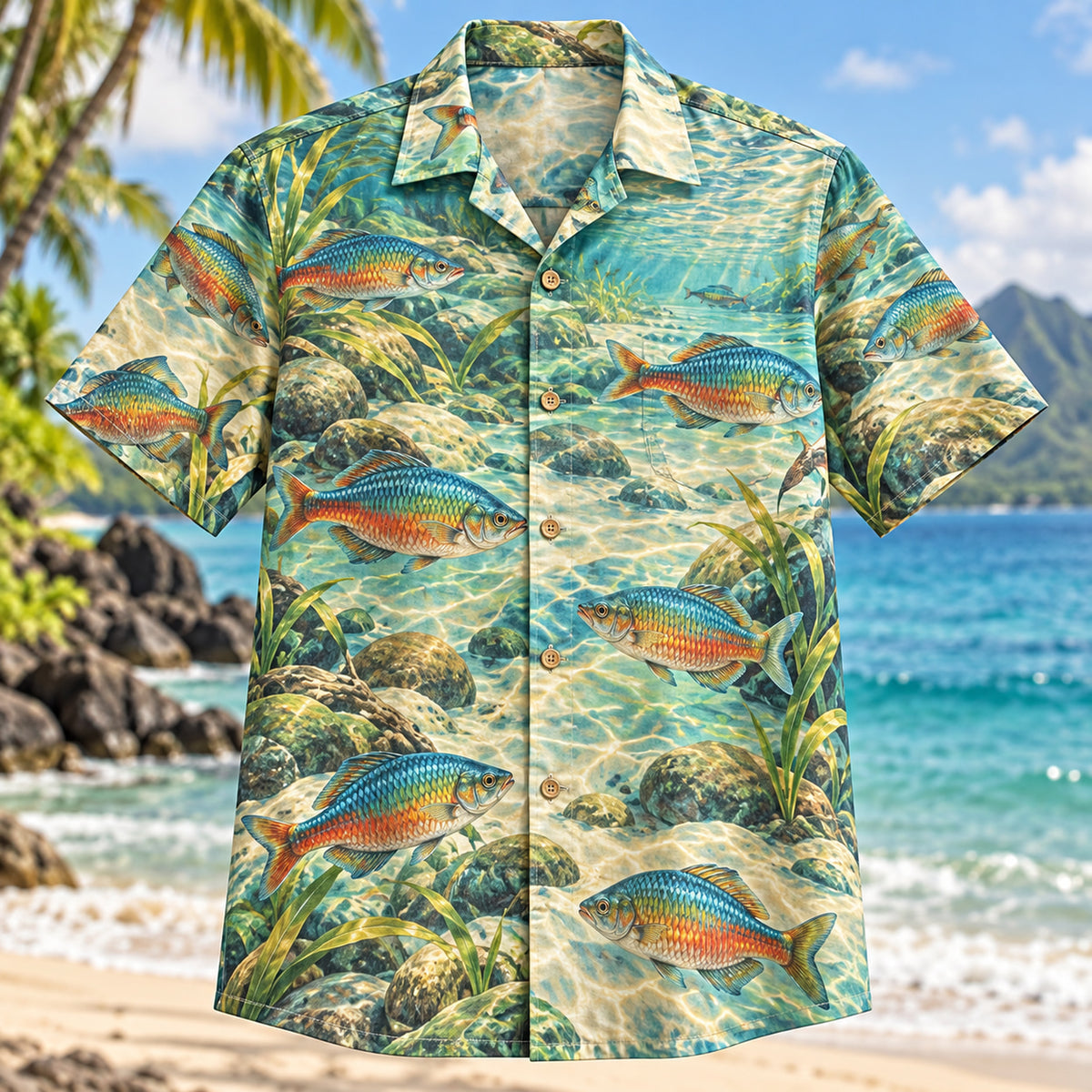Rainbowfish Stream Freshwater Aquarium Hawaiian Shirt