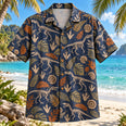 Raptor Footprints Dinosaur Hawaiian Shirt