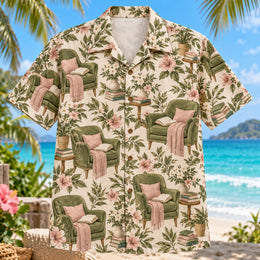 Reading Chair Book Lover Hawaiian Shirt