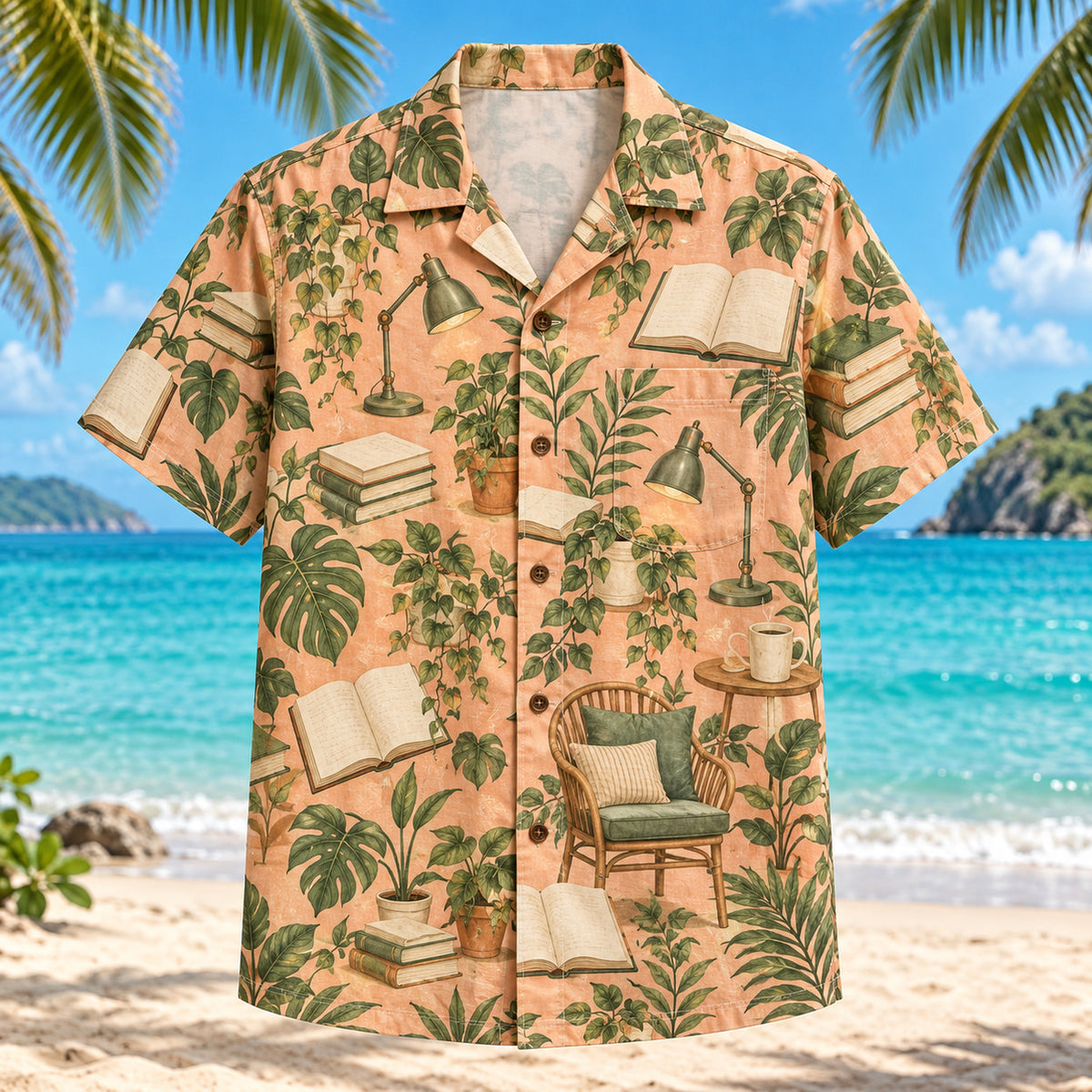 Reading Nook Book Lover Hawaiian Shirt