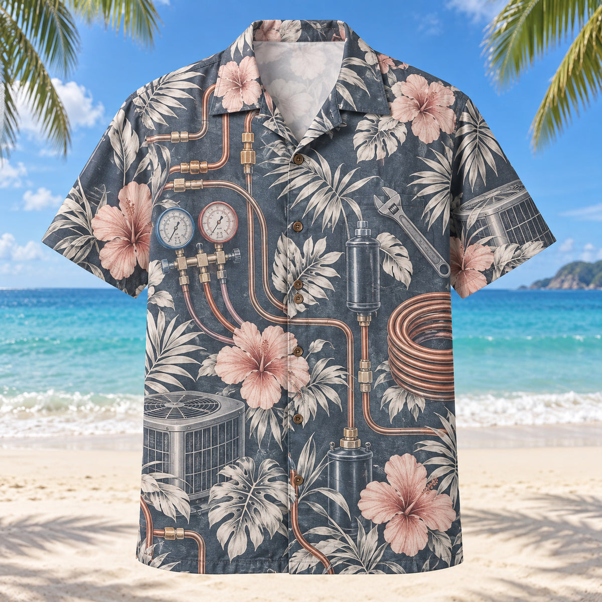 Refrigerant Line HVAC Hawaiian Shirt