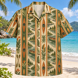 Resort Stripes Kayak and Canoe Hawaiian Shirt
