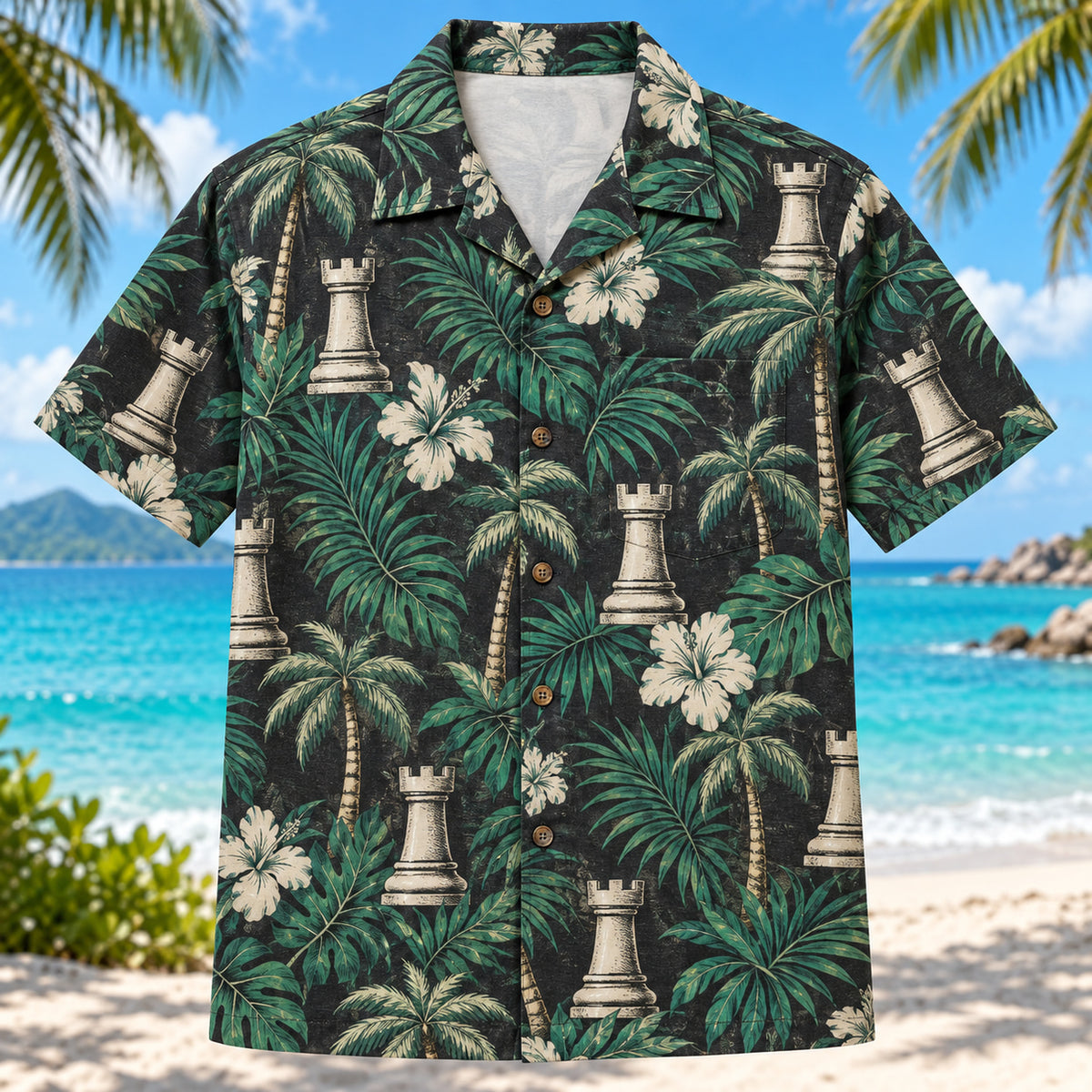 Rook Palm Chess Hawaiian Shirt