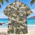 Semi Silhouette Truck Driver Hawaiian Shirt