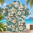 Sewing Machine Botanical Sewing and Quilting Hawaiian Shirt