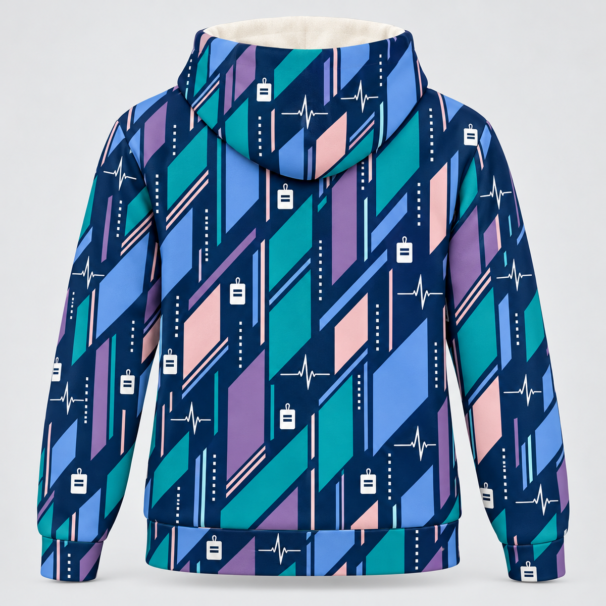 Registered Nurse Nurse Shift Colorways Hoodie and Zip Hoodie shared back mockup