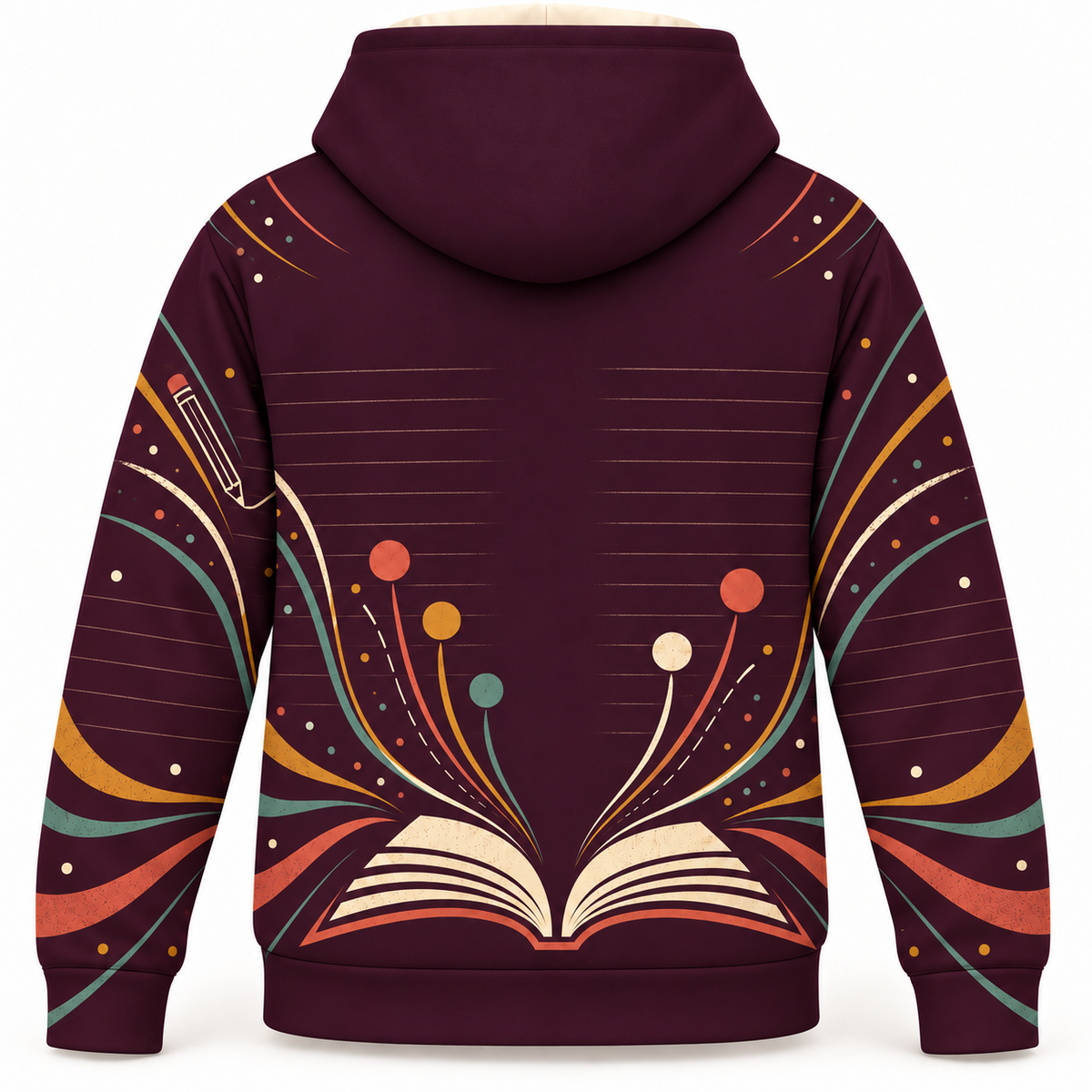 Elementary Teacher Little Learners Growing Hoodie and Zip Hoodie shared back mockup