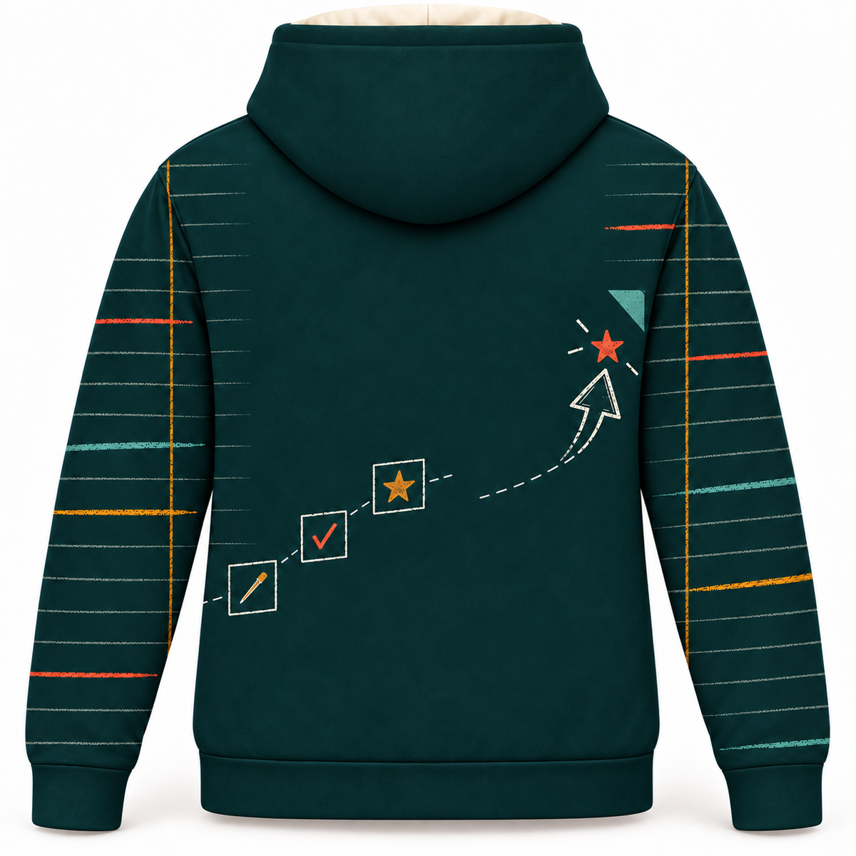 Elementary Teacher Every Learning Step Hoodie and Zip Hoodie shared back mockup