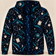 Registered Nurse Night Shift Constellations Hoodie and Zip Hoodie shared back mockup