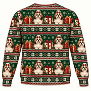 Shih Tzu Christmas Gifts Ugly Sweater back