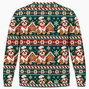 Shih Tzu Gingerbread Christmas Ugly Sweater back