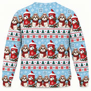 Shih Tzu Christmas Mailbox Ugly Sweater back