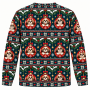 Shih Tzu Christmas Ornament Ugly Sweater back