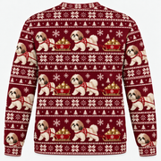 Shih Tzu Christmas Sled Ugly Sweater back