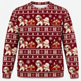 Shih Tzu Christmas Sled All Over Print Ugly Sweater