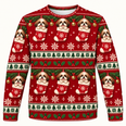 Shih Tzu Christmas Stocking All Over Print Ugly Sweater