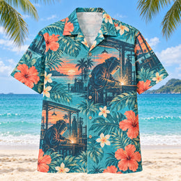 Shop Evening Welder Hawaiian Shirt