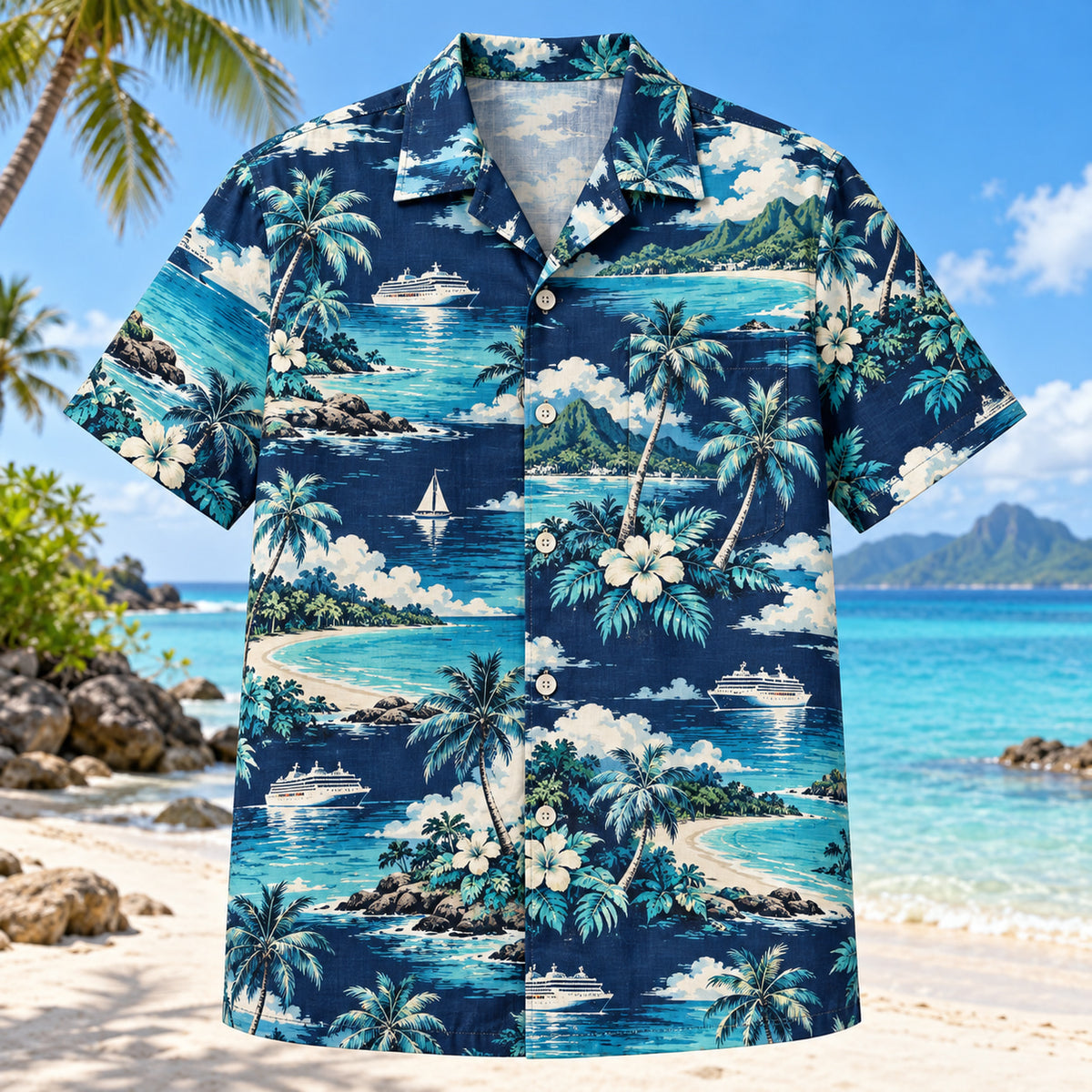 Shoreline Arrival Cruise Travel Hawaiian Shirt