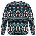 Siberian Husky Aurora Carol Ugly Sweater