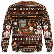 Siberian Husky Cookie Kitchen Ugly Sweater back