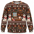 Siberian Husky Cookie Kitchen Ugly Sweater