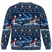 Siberian Husky Star Observatory Ugly Sweater back