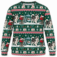 Siberian Husky Winter Post Ugly Sweater