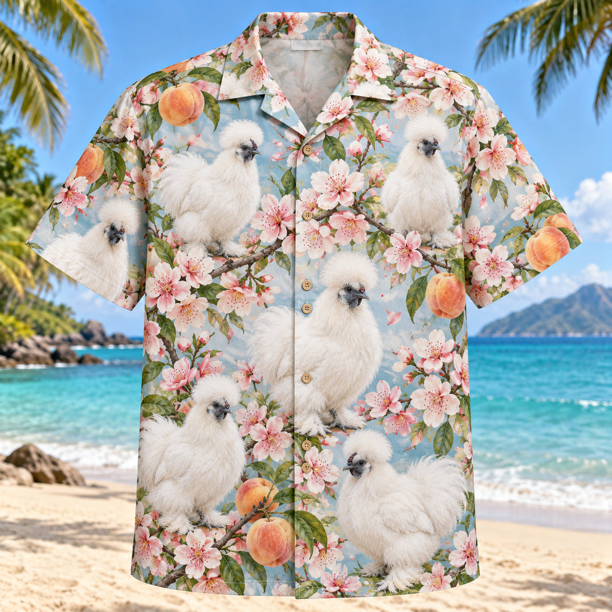 Silkie Orchard Chicken Hawaiian Shirt