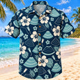 Sound Fan Navy Cream Diagnostic Medical Sonographer Hawaiian Shirt