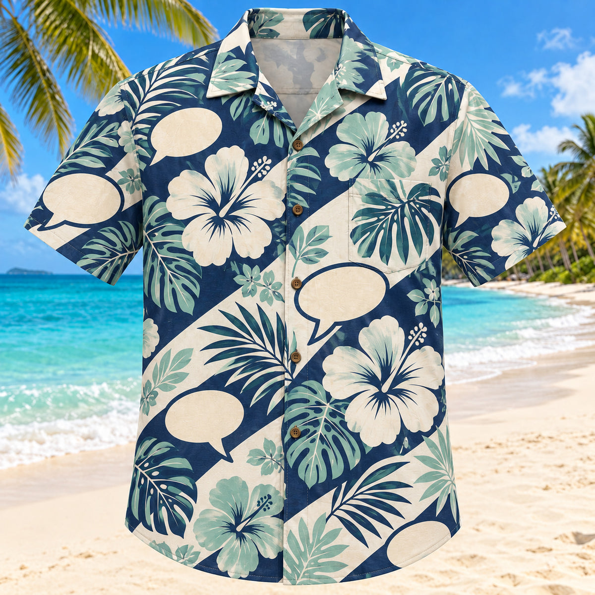 Speech Garden Navy Speech-Language Pathologist Hawaiian Shirt