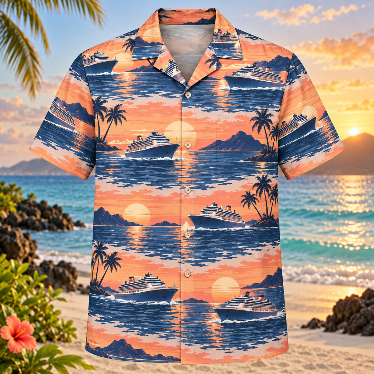 Sunset Sailing Cruise Travel Hawaiian Shirt