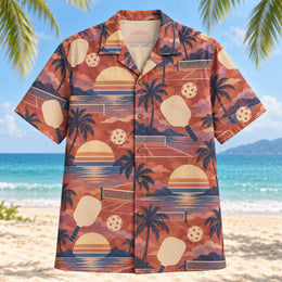 Sunset Serve Pickleball Hawaiian Shirt