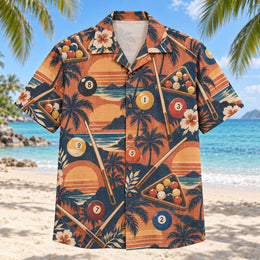 Sunset Social Billiards Hawaiian Shirt