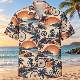 Sunset Social Cycling Hawaiian Shirt