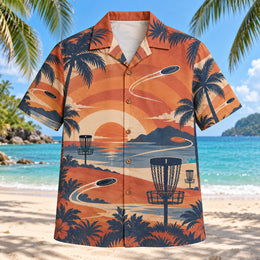 Sunset Social Disc Golf Hawaiian Shirt