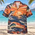 Sunset Social Saltwater Fishing Hawaiian Shirt