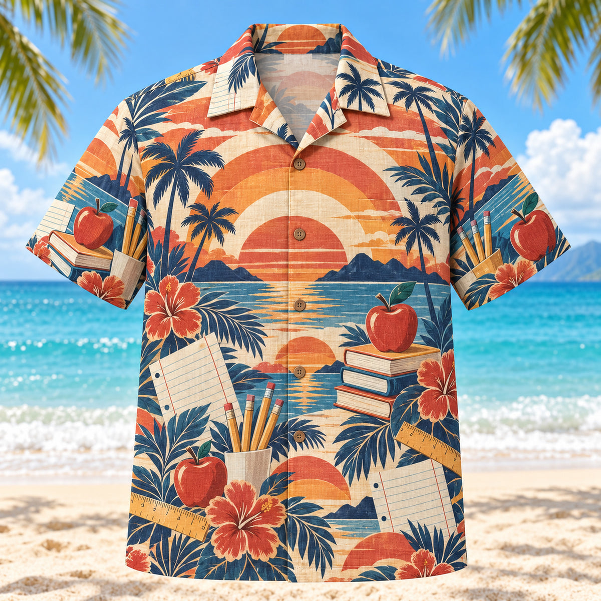Sunset Social Teacher Hawaiian Shirt