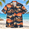Sunset Social Tent Camping Hawaiian Shirt