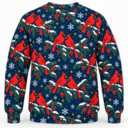 Christmas Cardinal Snowy Spruce Ugly Sweater back mockup