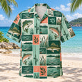 Tile Mosaic Freshwater Fishing Hawaiian Shirt
