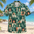 Tile Mosaic Tent Camping Hawaiian Shirt