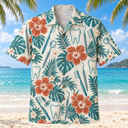 Toothbrush Dentist Hawaiian Shirt