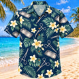 Tray And Bloom Navy Cream Surgical Technologist Hawaiian Shirt