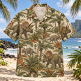 Triceratops Fern Dinosaur Hawaiian Shirt