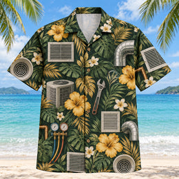Vent Grille HVAC Hawaiian Shirt