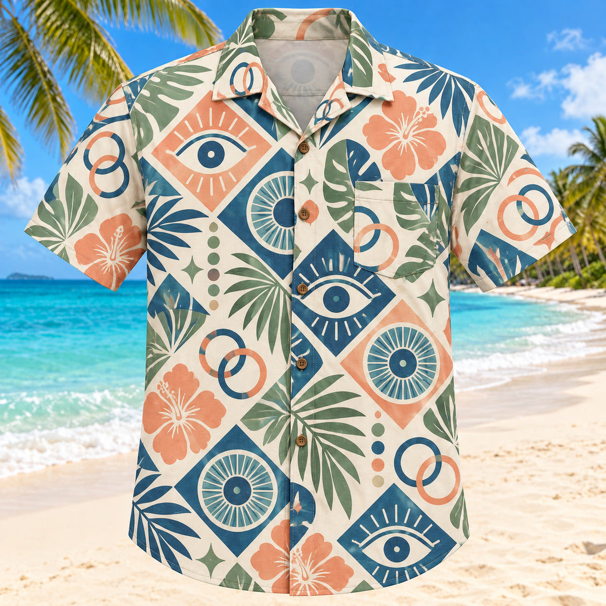 Vision Rings Sunset Optometrist Hawaiian Shirt