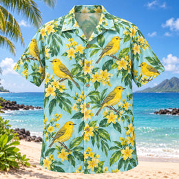 Warbler Sunshine Birdwatching Hawaiian Shirt