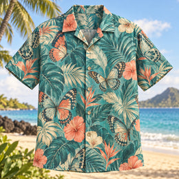 Wing Study Butterfly and Moth Hawaiian Shirt