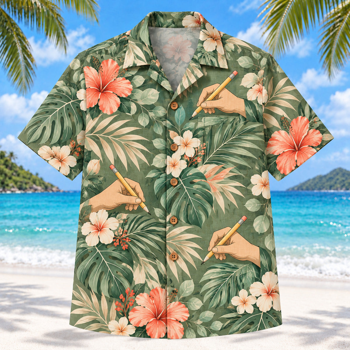 Writing Hand Sage Occupational Therapist Hawaiian Shirt