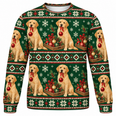 Yellow Labrador Christmas Ornaments All Over Print Sweater